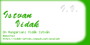 istvan vidak business card