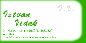 istvan vidak business card